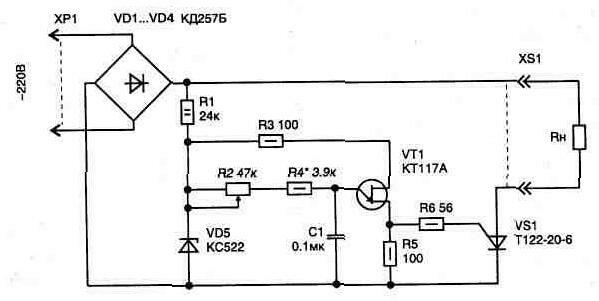 Схема регулятора температуры 
